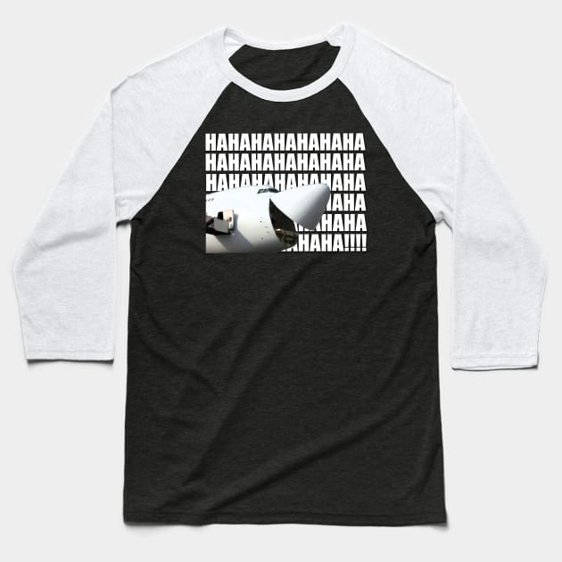 747 laughing Baseball T-Shirt by Caravele